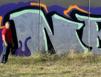 Recycled plastic bags aiding transport graffiti treatment Image