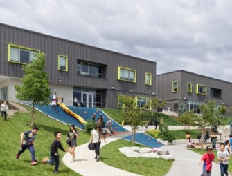 Mass timber forms structural system of Vancouver school by HCMA Image
