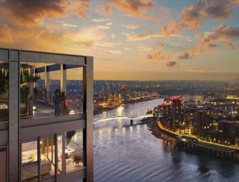 Battersea royal candle factory site lights up as £140 million luxury apartments tower Image